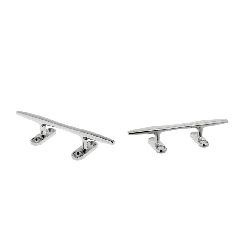 2PACKS 316 Stainless Steel Deck Dock Sleek Line Rope Cleat 5" for Boat/Yacht