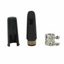 Black Plastic B Flat Clarinet Mouthpiece & Cap Clamp Woodwind Instruments