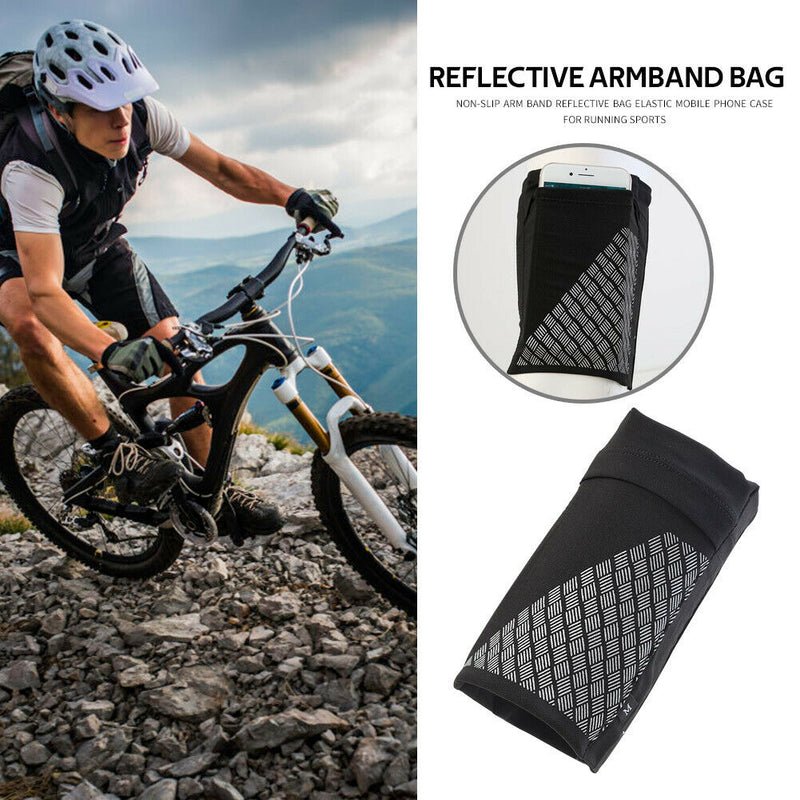 Armband Bag Reflective Elastic Arm Band Phone Case for Outdoor Night Jogging