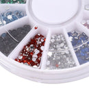 Rhinestones Nail Art Gems Mixed Colours Shapes in Case (1.5mm,1800pcs)