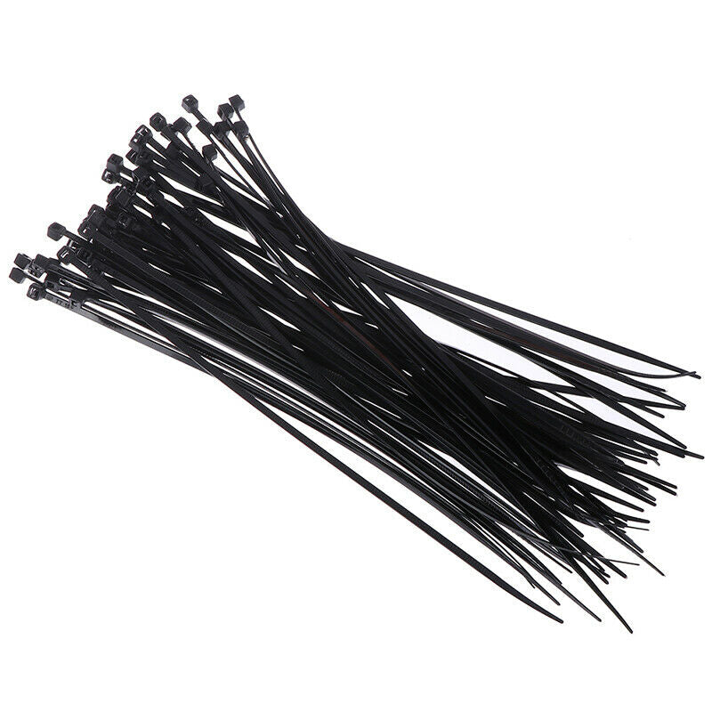 500Pcs 2.8*200mm Nylon Plastic Zip Trim Wrap Cable Loop Ties Wire Self L Kw