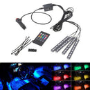 RGB LED Car Interior Remote Control Car Decor Atmosphere Light Neon Strips