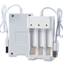 For AA/AAA Rechargeable Battery 3-slot Smart USB Fast Charger Charging Dock Case