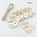 10pcs/bag DIY Wooden Clip Christmas Tree Pendant Handmade Pendant Gifts (A) A