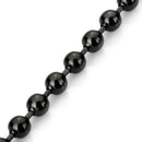 5.0mm Large Stainless Steel Necklace Ball Bead Chain Link Black Male, Lengt J9C6