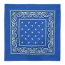 Set of 3 bandanas Paisley Man and Woman 57 x 57 cm Royal blue + sky blue +