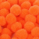 200Pcs Vibrant Colours Fluffy Small Craft Pompoms 18mm Orange