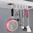 Wall Bar Kitchen Storage Rack for Utensils Spatula Casserole with Wall Hook