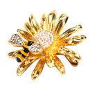 Fashion Daisy Honeybee Brooch Pin Collar Badge Corsage Jewelry Women Accesso TEU