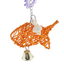 Set Of 2 Parrots Chewing Forgaing Toys Rattan Toys