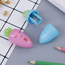 1PC cute cartoon creative carrot plastic pencil sharpener novelty stationer BX
