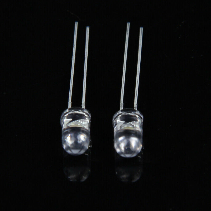 100Pcs 5mm Ultra-Bright Water Clear LED Light Lamp Emitting Diodes 15000MCD