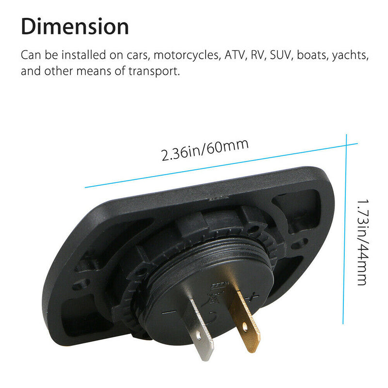 Durable Car Motorcycle Led Battery Gauge Digital Voltmeter Easy To Use 12-24V