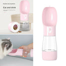 Portable Pets Dog Puppy Water Bottle Drinking Feeder Outdoor Walking Travel Pink