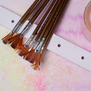 9 pcs/set Artmaster Artists Fan Brush Small, Medium U2 O Large Watercolour, V8E7