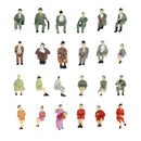 50Pcs 1/87 HO Color Figures Models  Models for Railway Ornaments Accessories