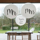 36-Inch Round White Print Mr&Mrs Balloons Wedding Valentine'S Day Party Dec
