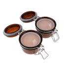 2, Amber, Empty, 120 Gram Plastic Pot Jars, Cosmetic Containers