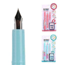 1 Set Creative Cartoon Plastic W/Erasable Fountain Bag Pen For Student Ink M1B4