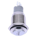 16mm 12V Red LED Momentary Push Button Metal Switch Car Boat Speakers Horn