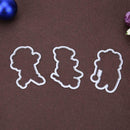 Playing Bear Silicone Clear Stamp + Cutting Dies Stencil Craft Scrapbook A