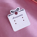100Pcs~Jewelry display card earrings ear studs packing hang tag rectangle hol3cr
