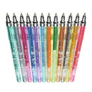 1Set 12 1.0mm colors Glitter Gel Pens for Crafts Scrapbooking DIY Gift Card P4V8