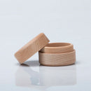 1Pc Portable Retro Round Wooden Jewelry Storage Box Ring Earrings Container Q2U2