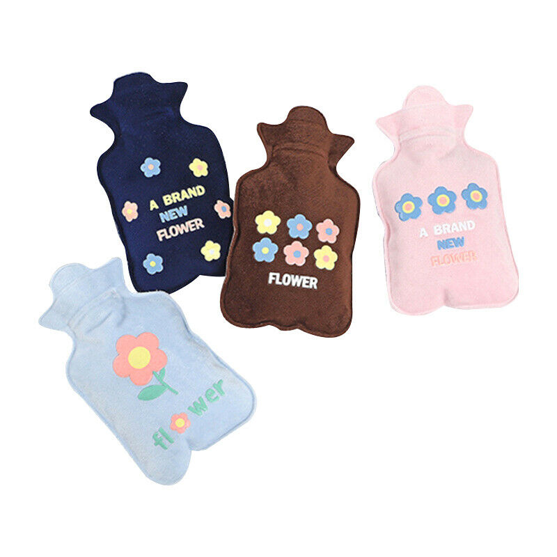 300ml Hot Water Bottle Cartoon Portable Fleece Bag Hand Warm Water BottleB Hn