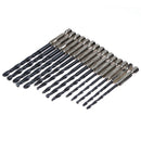 15 pcs High Speed Steel Titanium Coated Drill Bits Set 3 4 5 mm Hex Shank