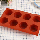 8 Holes Round Silicone Cake Mold Handmade Baking Cupcake Soap Maker Mold