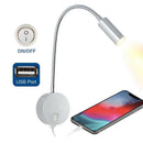 DC 12V Reading Light with USB Charging Port RV Interior Lights Flexible LED