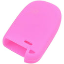 Silicone Keyless Remote Key Case Cover for JEEP FIAT DODGE CHRYSLER (1x, Pe
