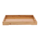 Rectangle Bamboo Wooden Serving Tray Food Tea Fruit Dinner Tray &Handles for