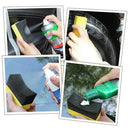 Auto Car U-Shape Tire Polishing Wax Sponge Edge Brush Car Tire Cleaning Spong OZ