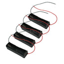 4Pcs Plastic Storage Case Protect Holder Box For-1x18650 Battery With Wire Leads