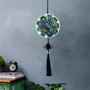 Peacock 5D Diamond Painting LED Light Full Drill For Home Decor Round w/ Tassel