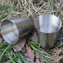 Hot 2 pcs  35ml Portable Stainless Wine Drinking Shot Glasses Barware Cup S 3C