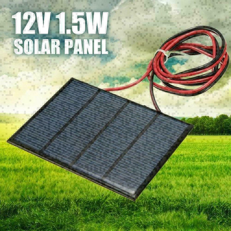 1.5W 12V Mini Power Solar Panel Small Cell Phone Module W/ I4T1 DIY Charger W2V0