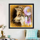 5D DIY Full Drill Diamond Painting Wolf and Dream Catcher Embroidery Kit