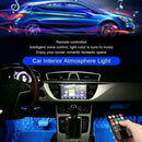 18LED Car Interior Atmosphere String Neon Strip Lights Voice Remote IR Cont N3J4