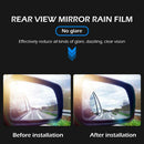 2x Car Side Mirror Anti Fog Films Anti Glare Waterproof Auto Stickers with Tools