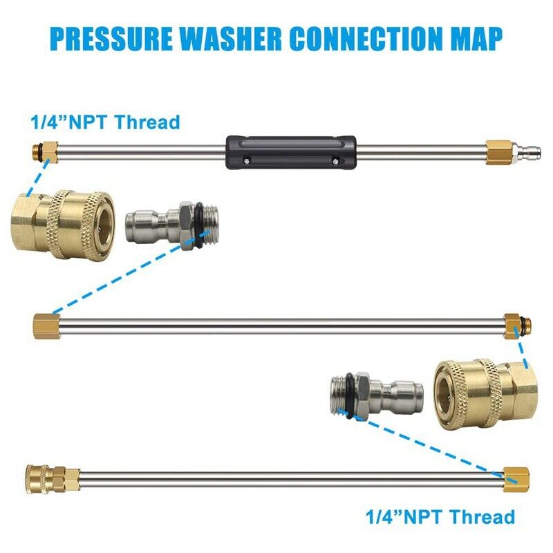 Pressure Washer Adapter Set,1/4 Inch Quick Disconnect Kit With 10 Pack O-Ri