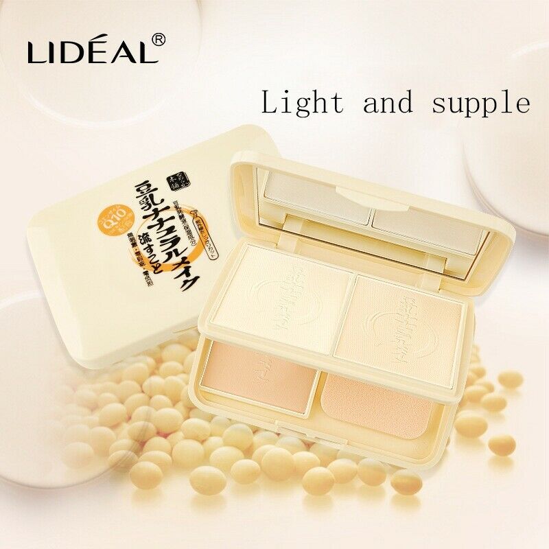 Lideal Brand Soybean Milk Essence Pressed Powder Double Layer Of Powder Whi Y4P5