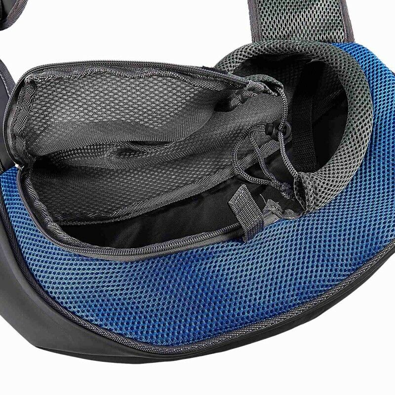 Pet Dog Cat Puppy Carry Travel Tote Shoulder Bag Purse Sling Backpack blue  V1H3