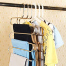 2 Pack Multi Pants Hangers Rack For Closet Organization Stainless Steel S-S
