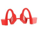 True Bone Conduction Headphone with Mic 145mah for Cycling Driving Gym Red