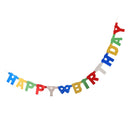 Happy Birthday Letters Shape Banner Bunting Party Decoration