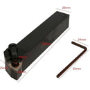 Set of 20mm Lathe Turning Tool Holder MWLNR2020K08 + 10 WNMG0804 Carbide In