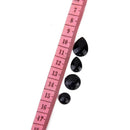 100 Assorted Black Acrylic Rhinestone Flatback Sewing Button Dress Decor DIY